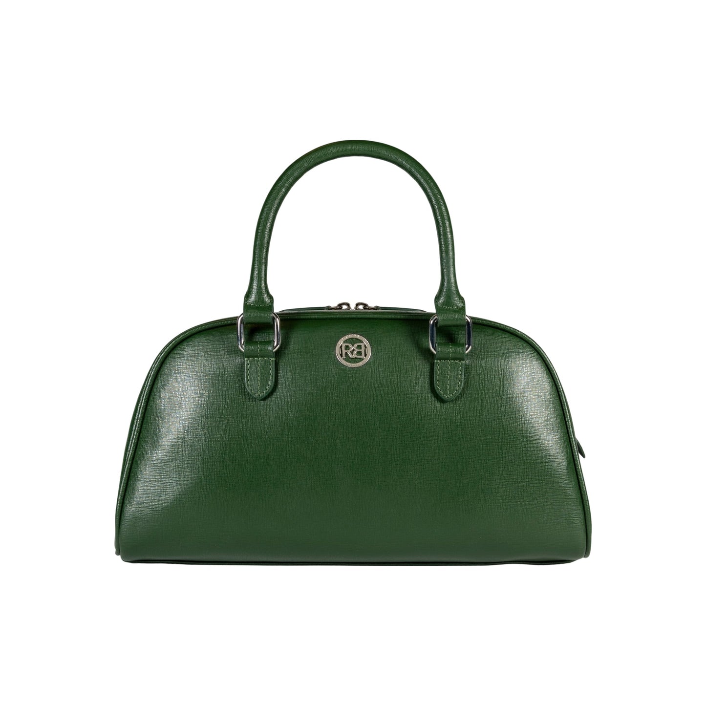 RB1034E | VIRGINIA Damen Bowling Bag aus echtem Saffiano-Leder – Made in Italy