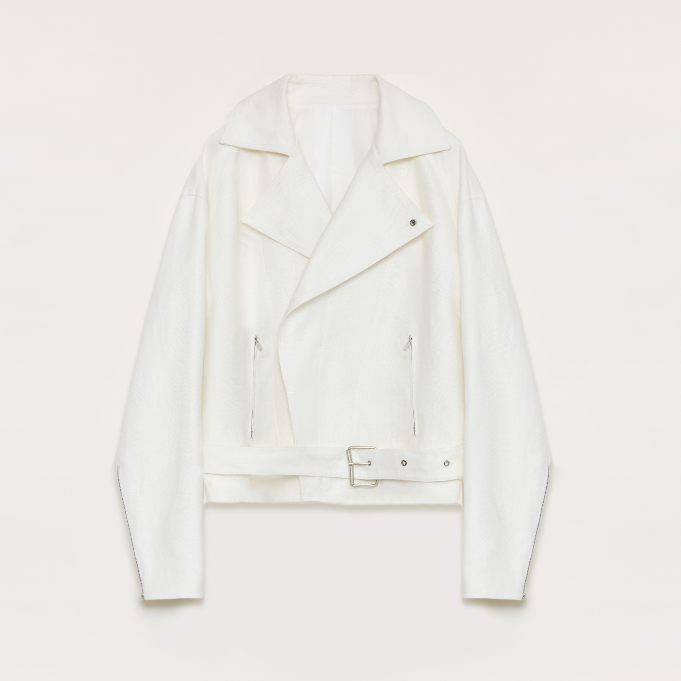 "Modern Past" Praktische Leinen-Trapezjacke – Damen Drapierte Jacke