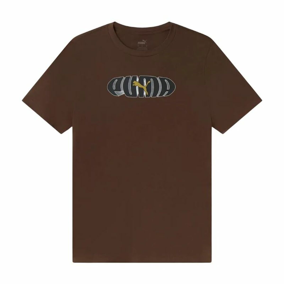 Herren Kurzarm-T-Shirt in Braun von Puma
