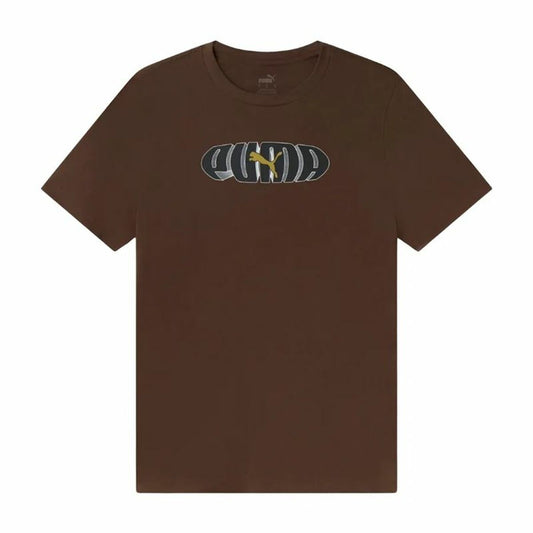 Herren Kurzarm-T-Shirt in Braun von Puma