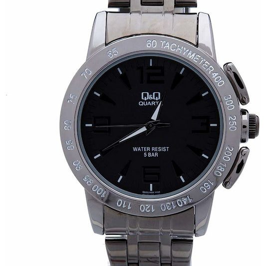 Herrenarmbanduhr Q&Q Q602J405Y Black Silver (Ø 40 mm)
