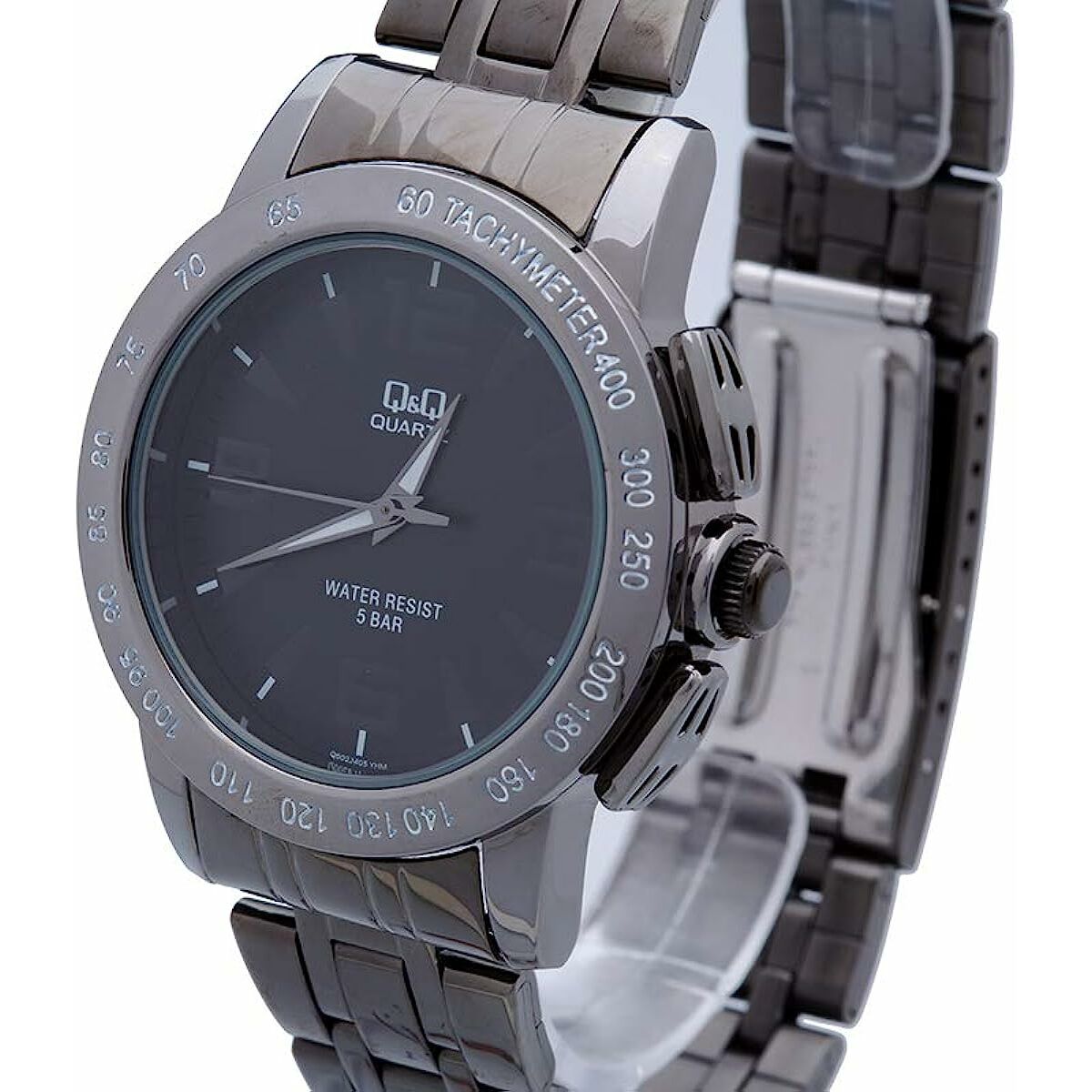 Herrenarmbanduhr Q&Q Q602J405Y Black Silver (Ø 40 mm)