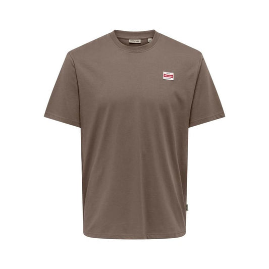 Herren T-Shirt Only & Sons ONSDAWSON REG SS VD FALCON Light Brown
