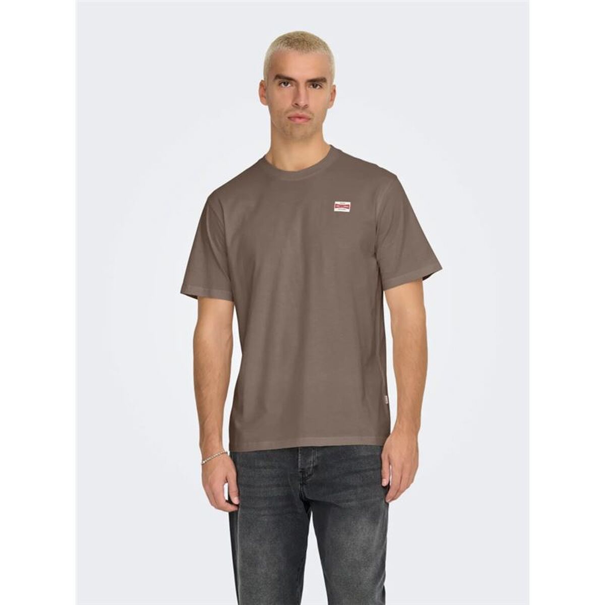 Herren T-Shirt Only & Sons ONSDAWSON REG SS VD FALCON Light Brown