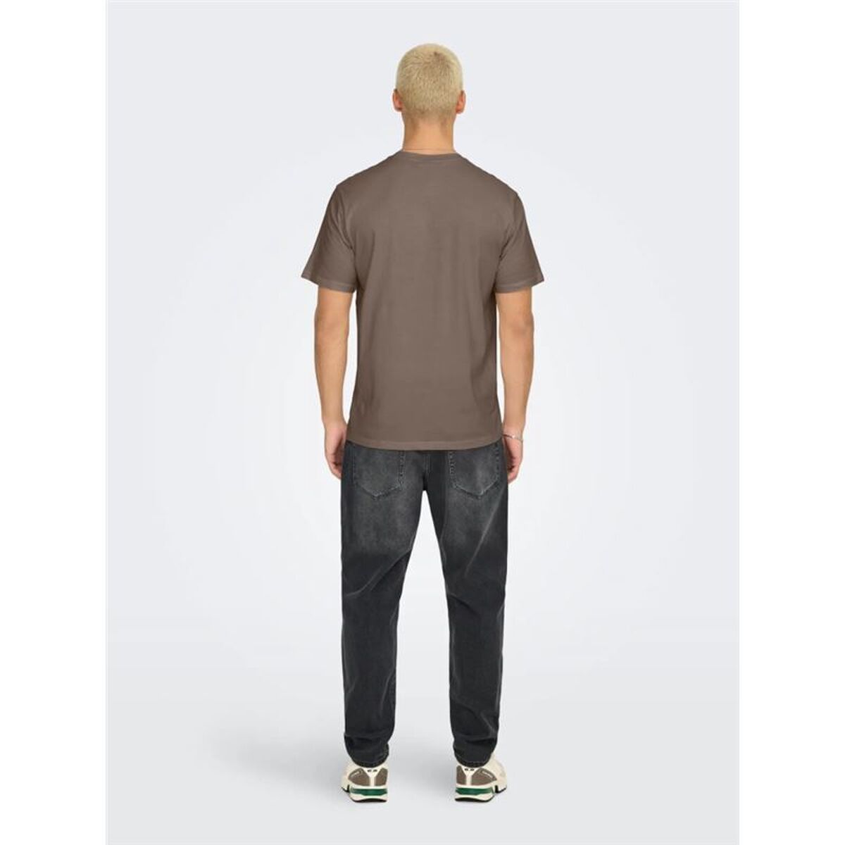 Herren T-Shirt Only & Sons ONSDAWSON REG SS VD FALCON Light Brown