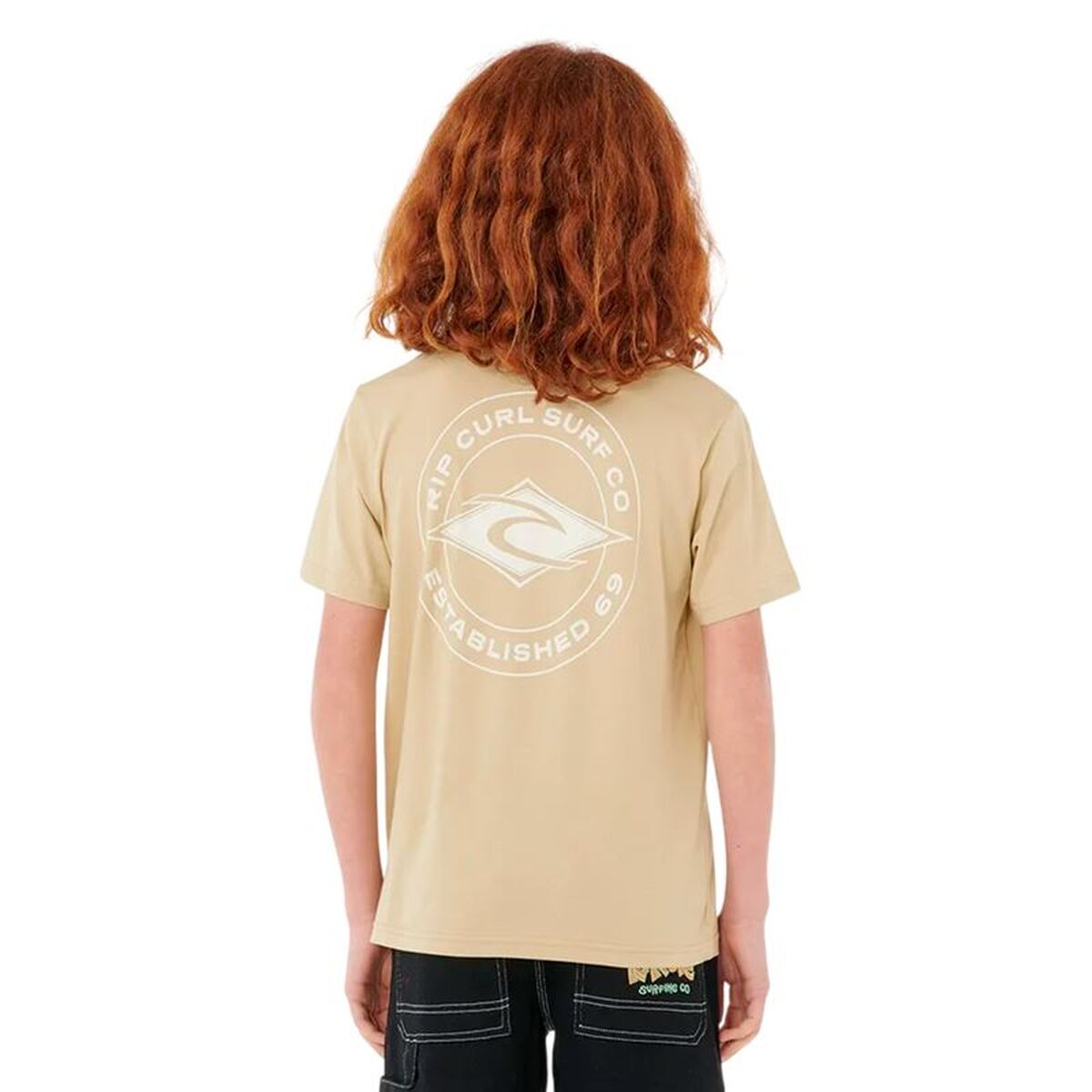 Kinder T-Shirt Rip Curl STAPLER TEE Beige