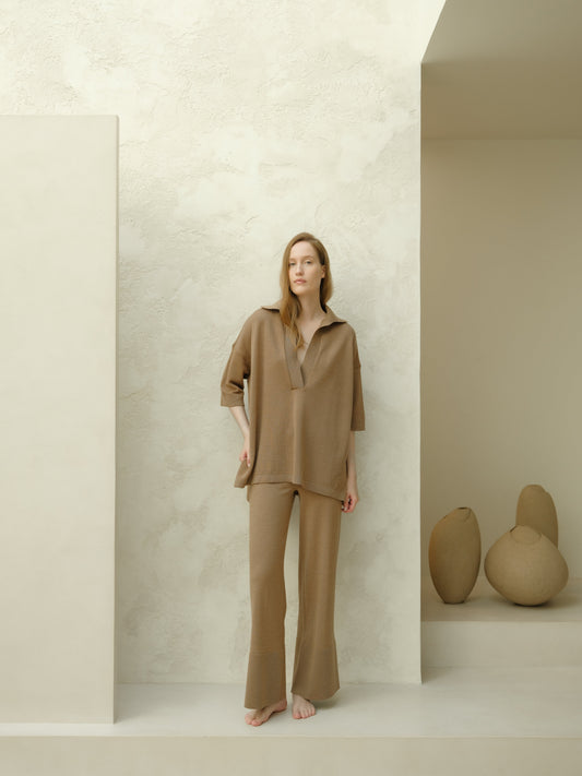 Extrafeines Merino-Woll Maxi-Polo
