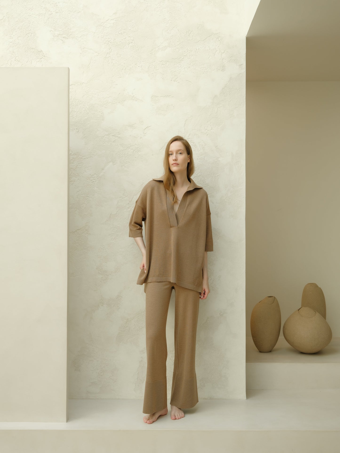 Extrafeines Merino-Woll Maxi-Polo