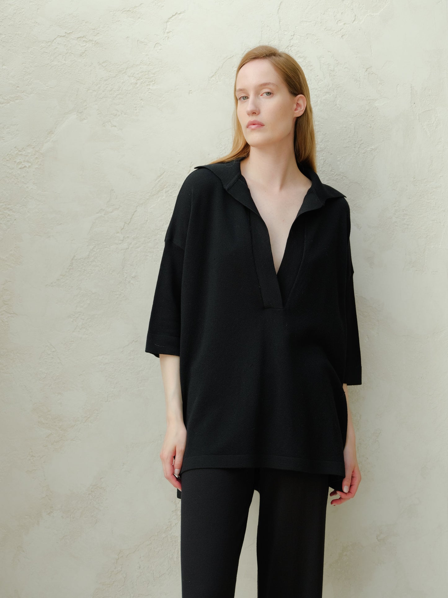 Extrafeines Merino-Woll Maxi-Polo