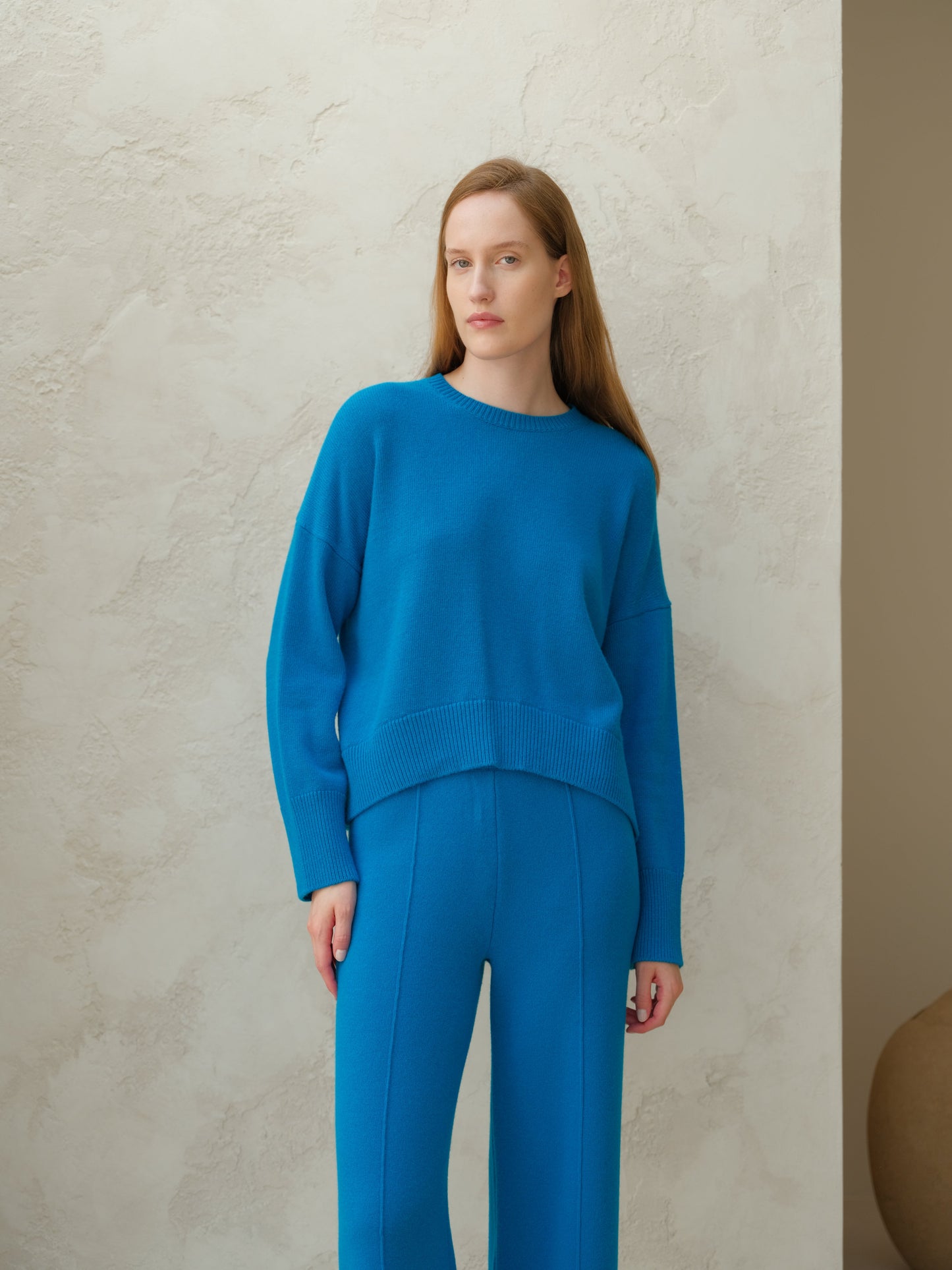 Cashmere Mix Pullover mit Rundhals – Relaxed Fit