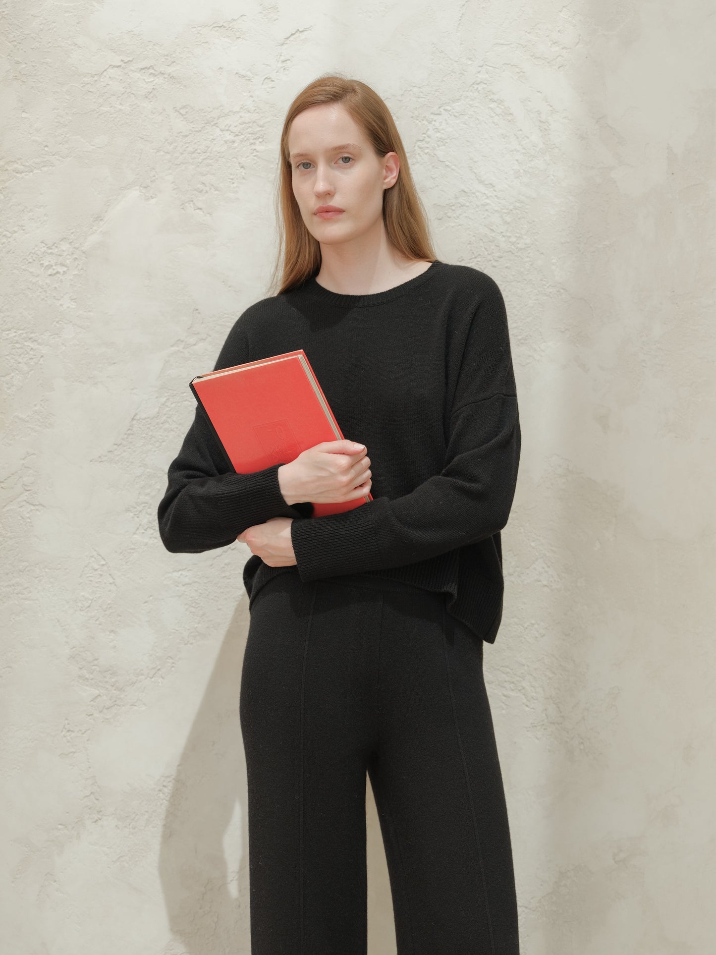 Cashmere Mix Pullover mit Rundhals – Relaxed Fit