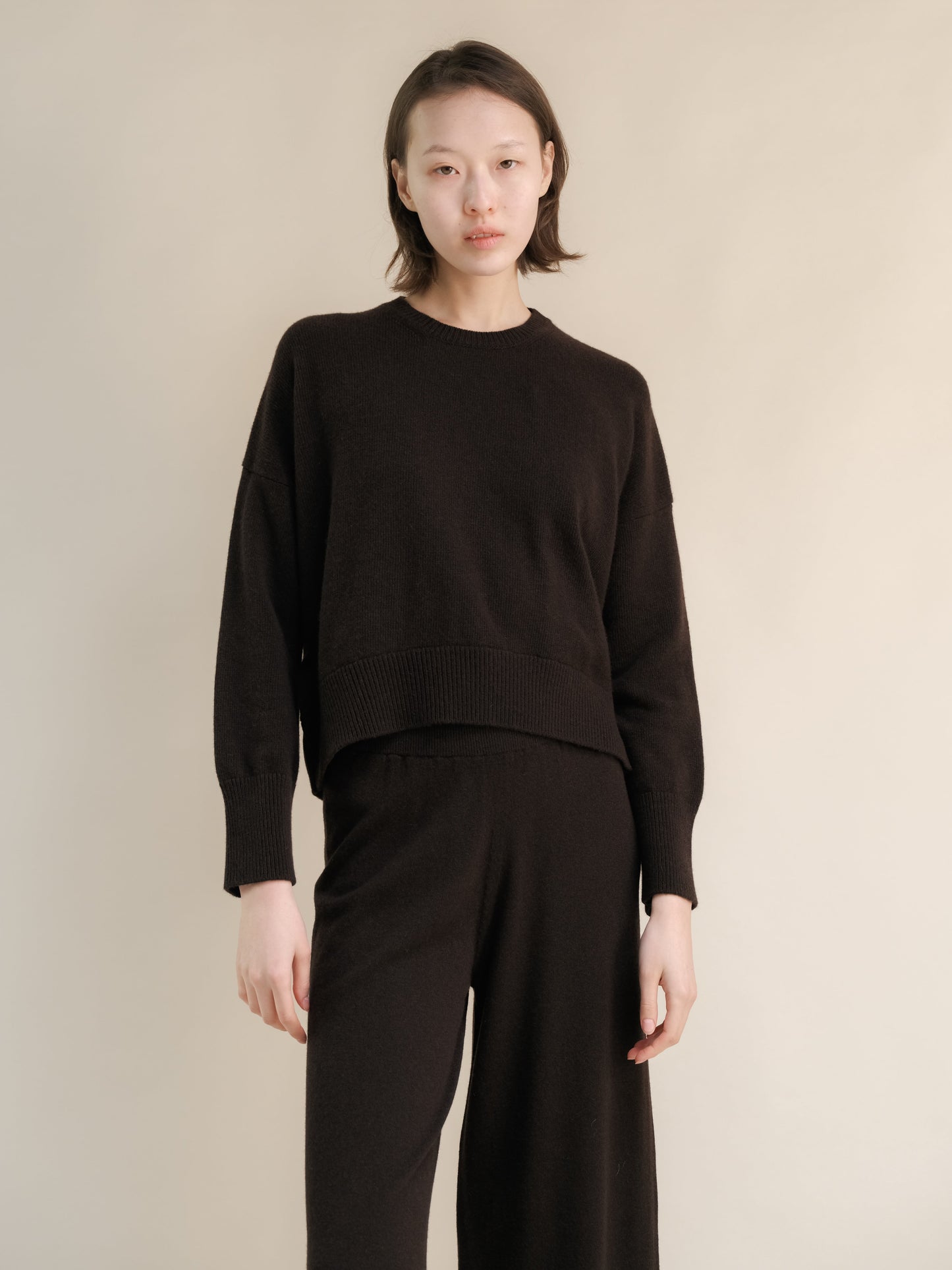 Cashmere Mix Pullover mit Rundhals – Relaxed Fit