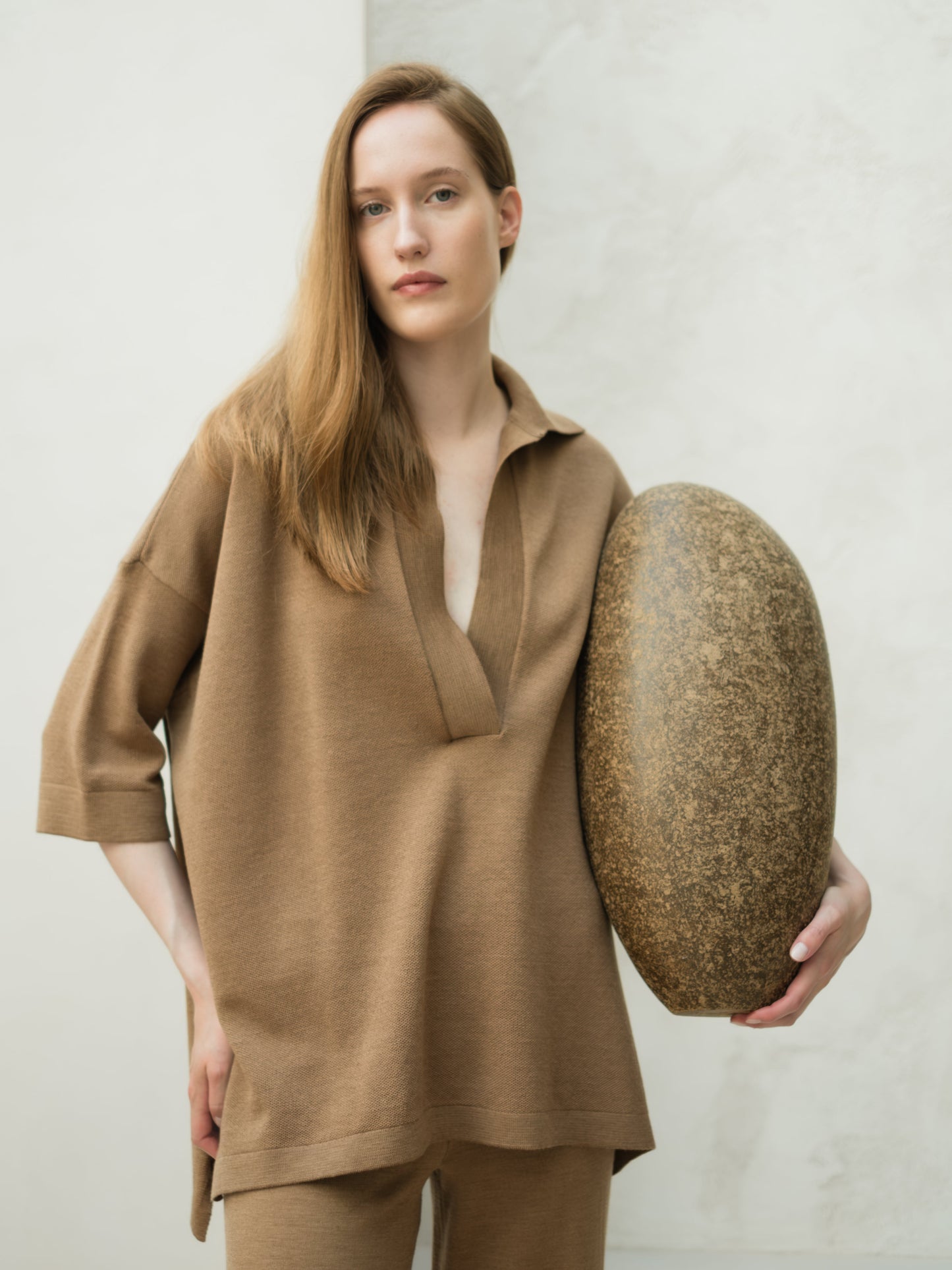 Extrafeines Merino-Woll Maxi-Polo