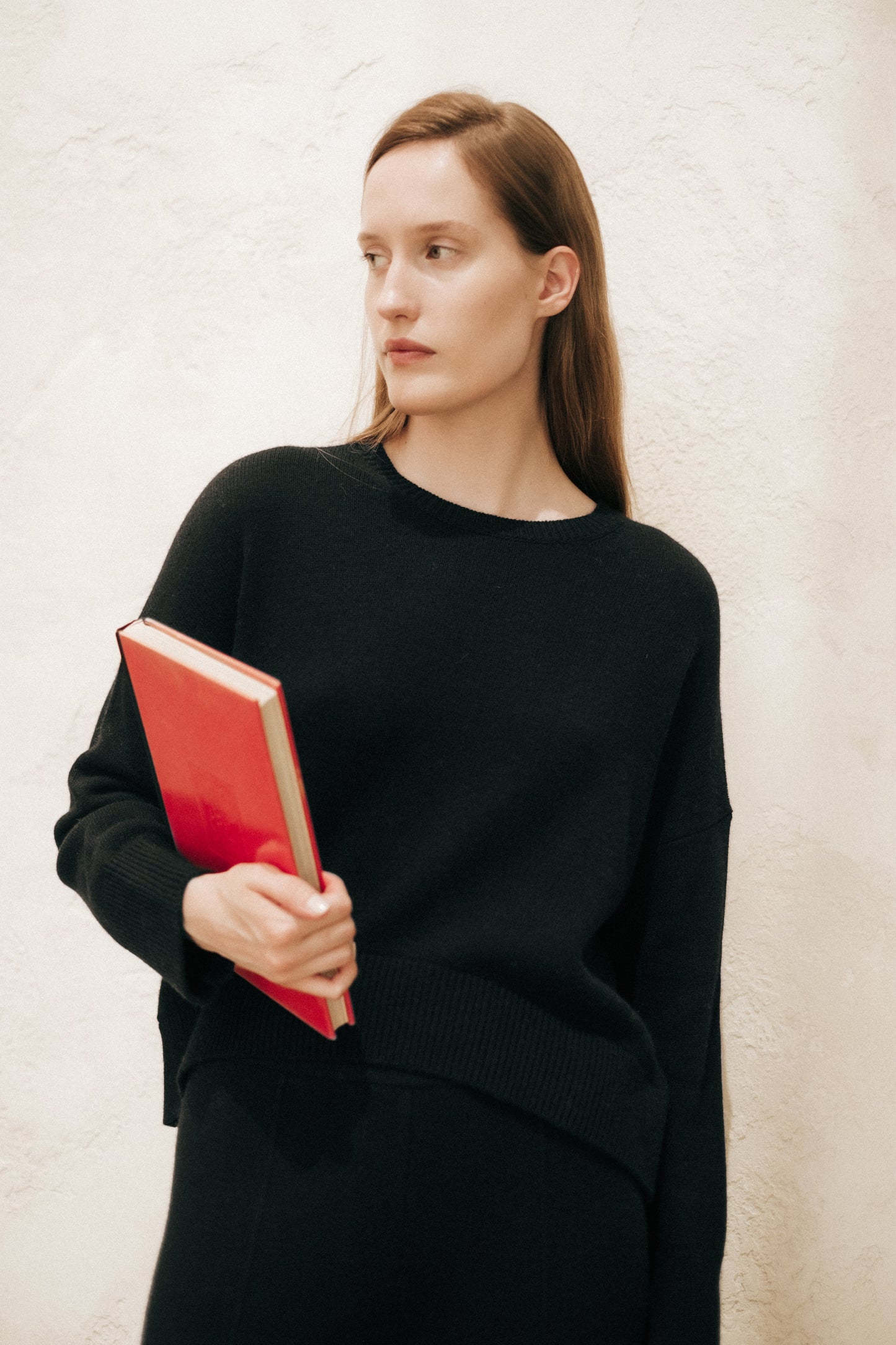 Cashmere Mix Pullover mit Rundhals – Relaxed Fit