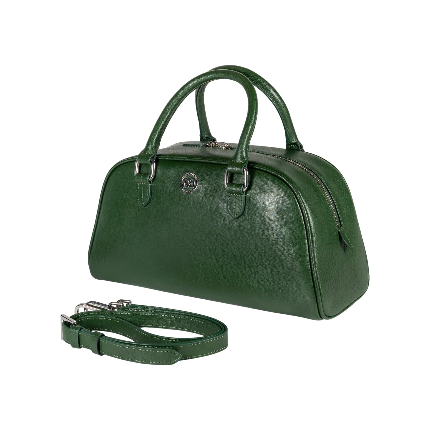 RB1034E | VIRGINIA Damen Bowling Bag aus echtem Saffiano-Leder – Made in Italy