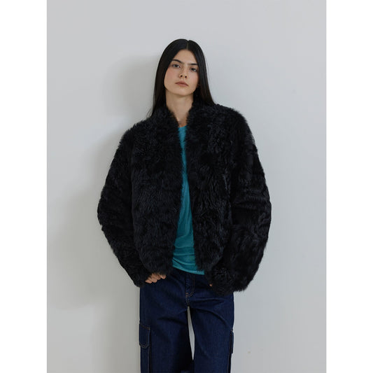 "Beethovens Nacht" Wendejacke mit Stehkragen – Toskanisches Schaffell