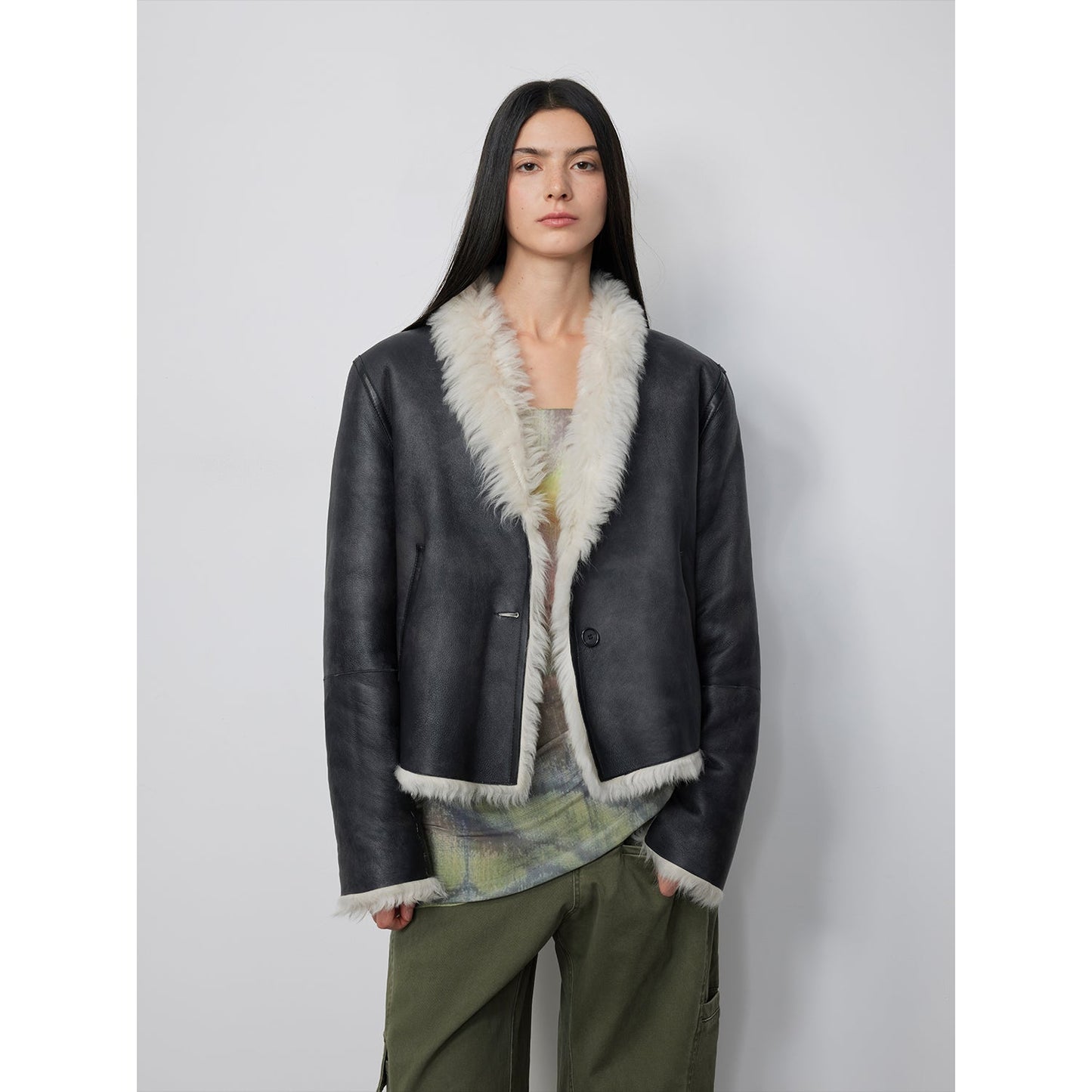 "Beethovens Nacht" Wendejacke mit Stehkragen – Toskanisches Schaffell