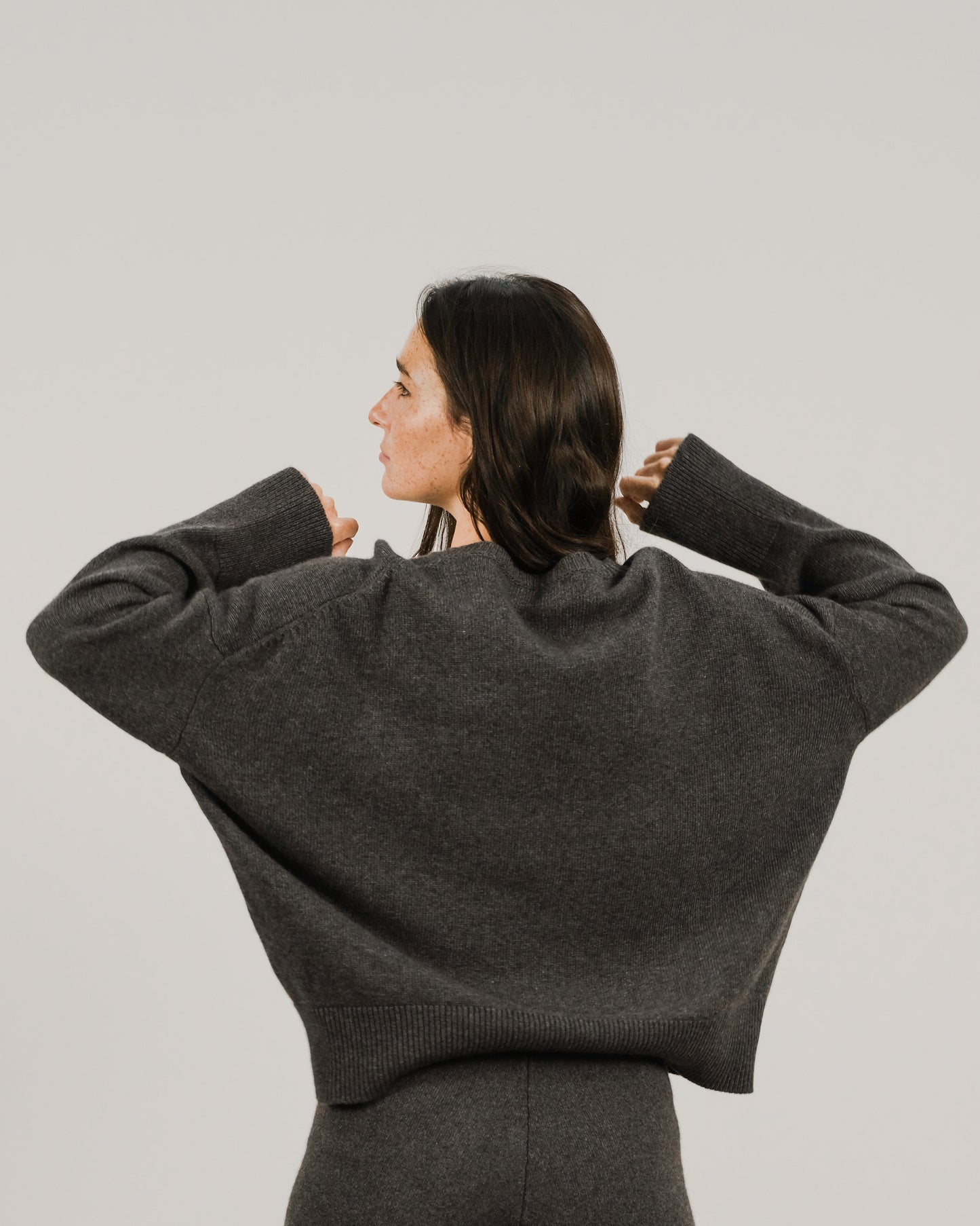 Cashmere Mix Pullover mit Rundhals – Relaxed Fit