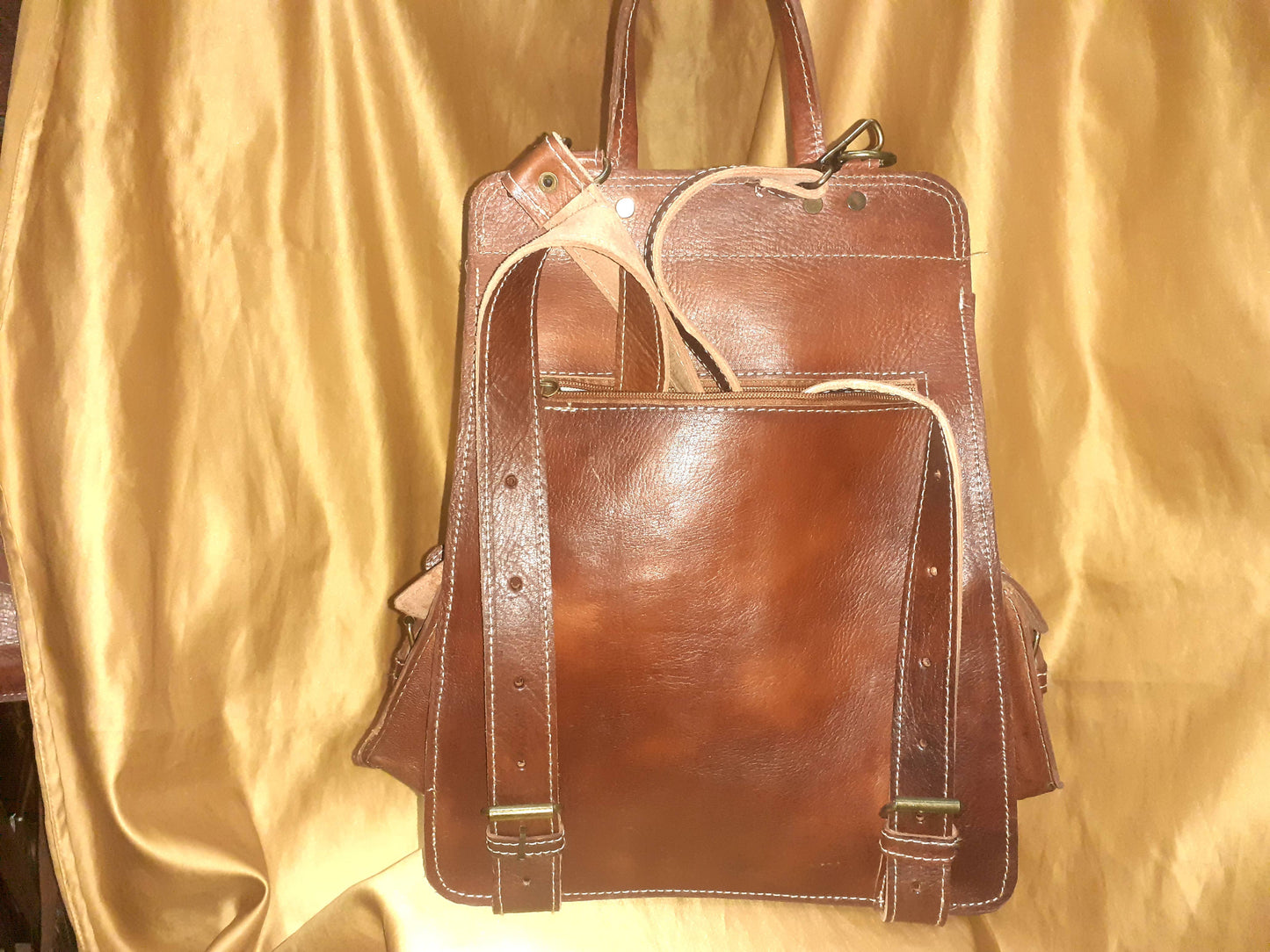 Fez Leder-Handtasche & Rucksack aus Rindsleder – Handgefertigt in Marokko