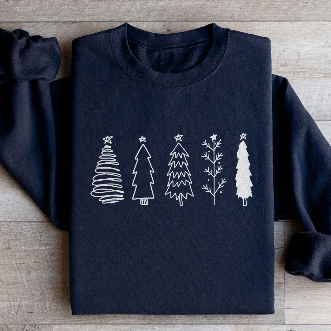Weihnachtsbäume Sweatshirt – Festliches Unisex T-Shirt