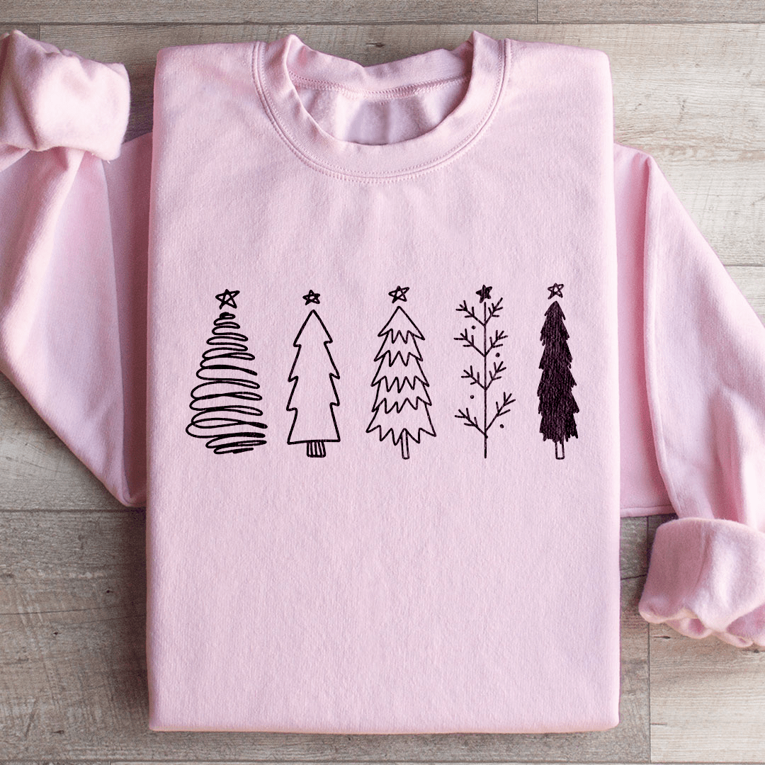 Weihnachtsbäume Sweatshirt – Festliches Unisex T-Shirt