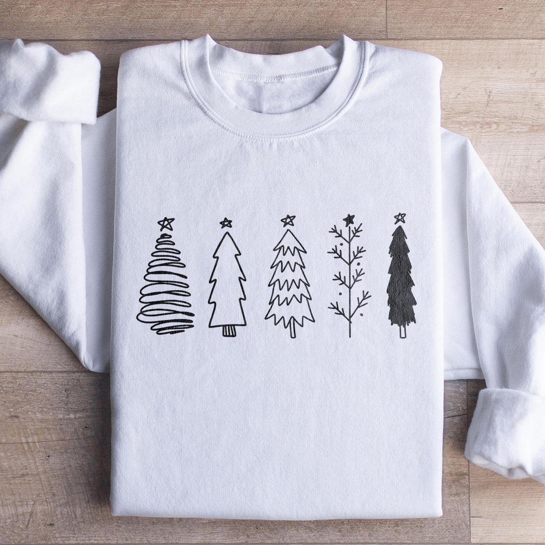 Weihnachtsbäume Sweatshirt – Festliches Unisex T-Shirt