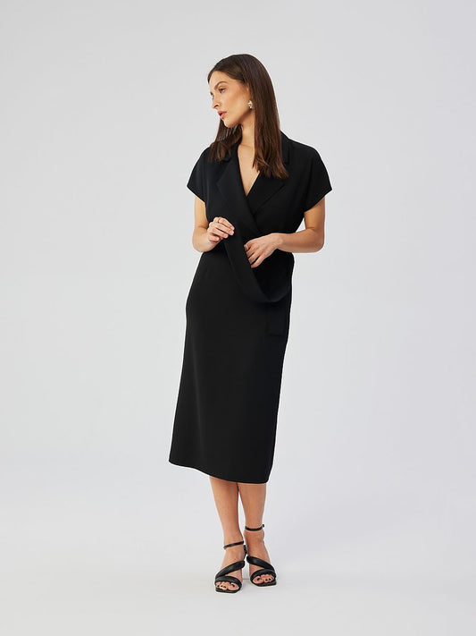 Midi-Kleid mit Wickeloberteil und Kimonoärmeln von Stylove