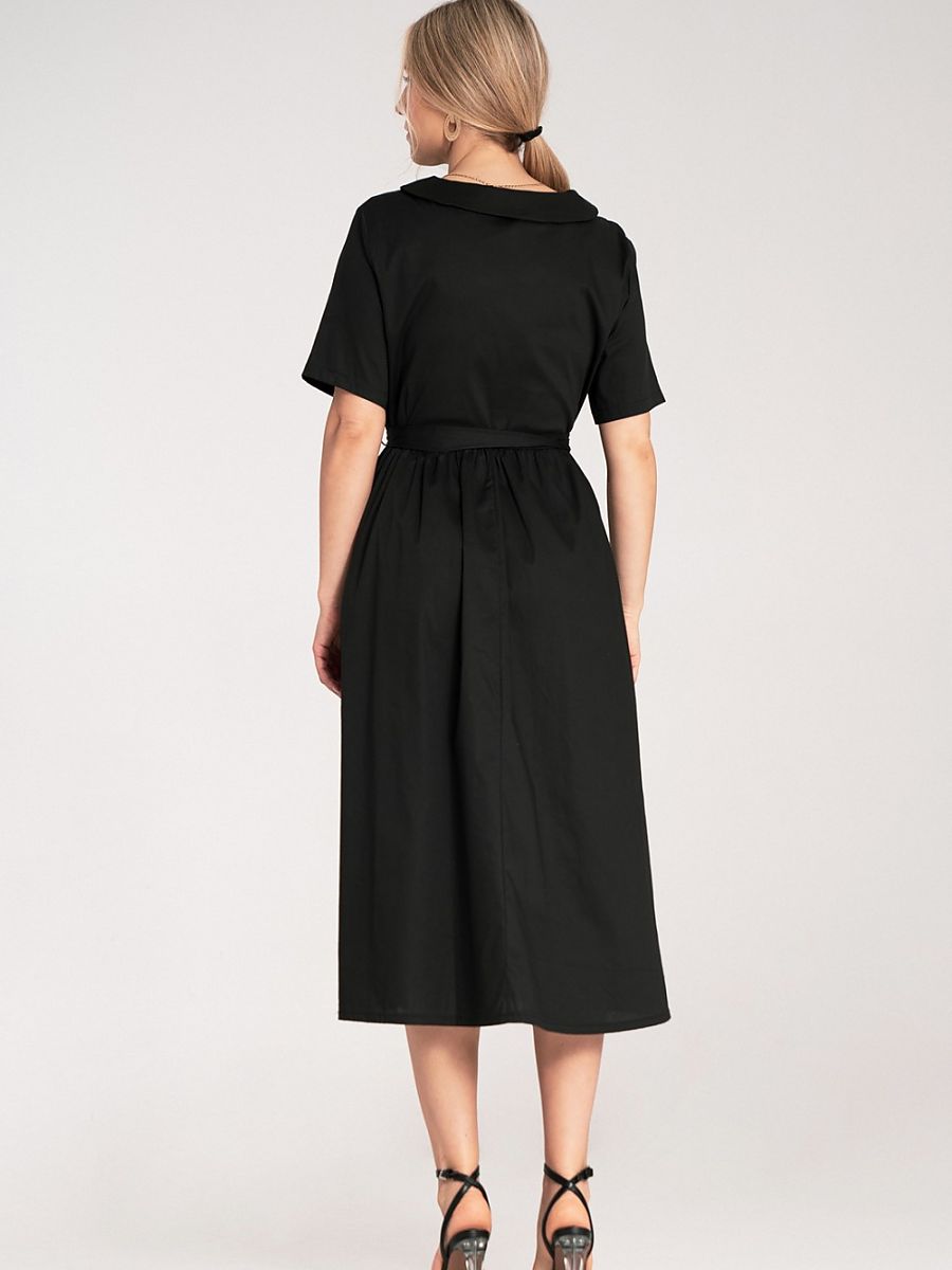 Midi-Hemdblusenkleid A-Linie aus Baumwolle von Figl