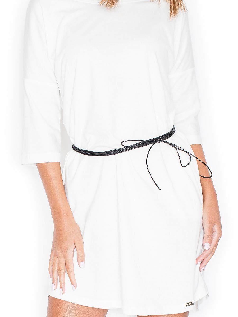 Bequemes Baumwollkleid mit Taillengürtel von Katrus