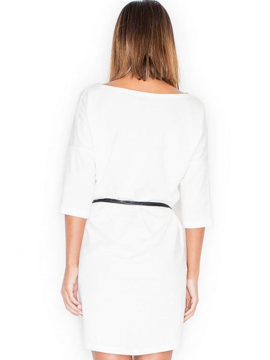 Bequemes Baumwollkleid mit Taillengürtel von Katrus
