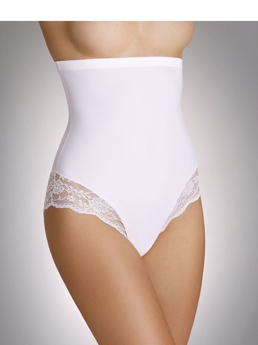 Hochgeschnittene Shapewear-Slip mit Spitzenabschluss von Eldar