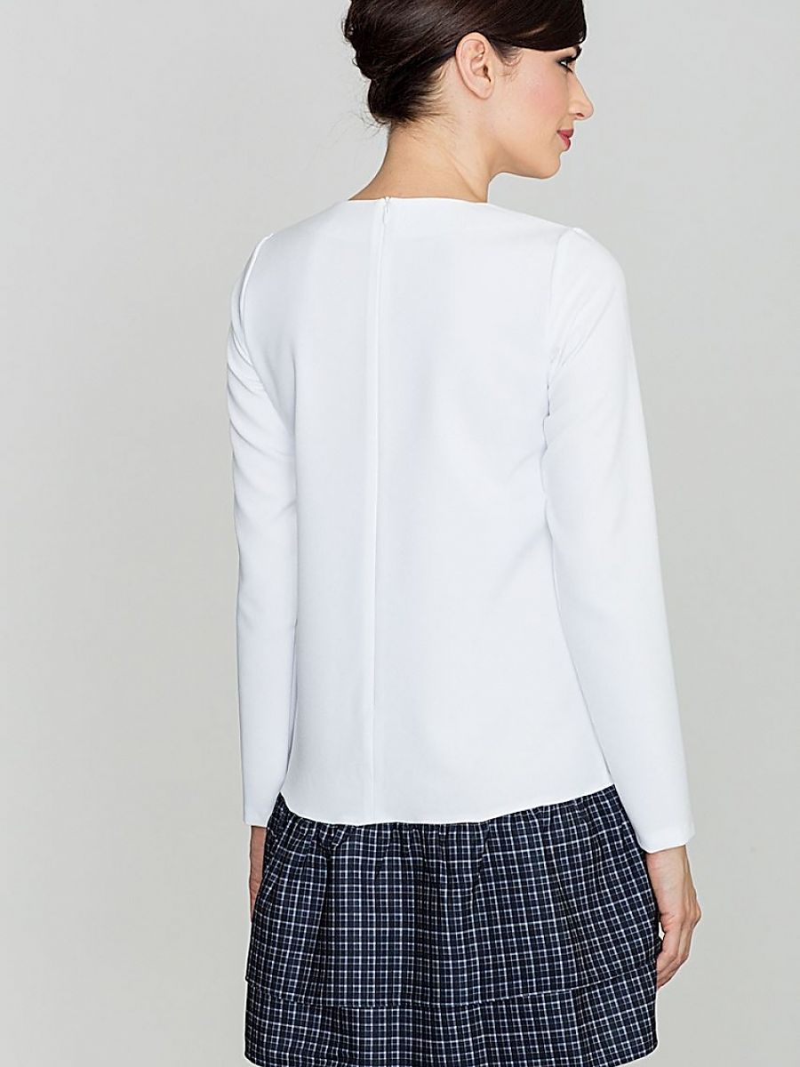 Klassisches Langarmkleid mit Karorüschen von Lenitif