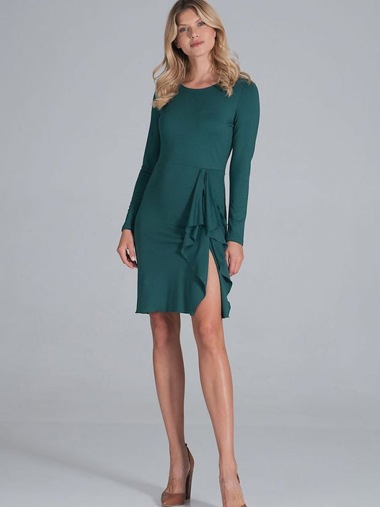 Cocktailkleid mit Drapierung am Bein von Figl