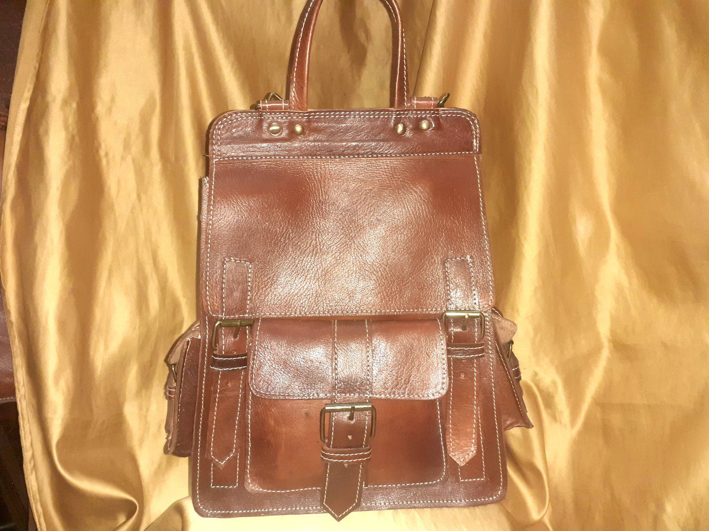 Fez Leder-Handtasche & Rucksack aus Rindsleder – Handgefertigt in Marokko
