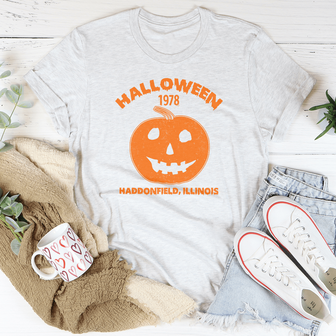 Halloween Kürbis T-Shirt – Unisex Jersey Kurzarm-Shirt