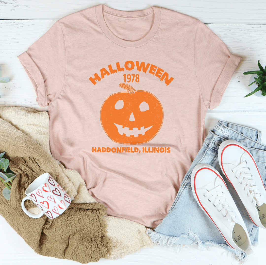 Halloween Kürbis T-Shirt – Unisex Jersey Kurzarm-Shirt