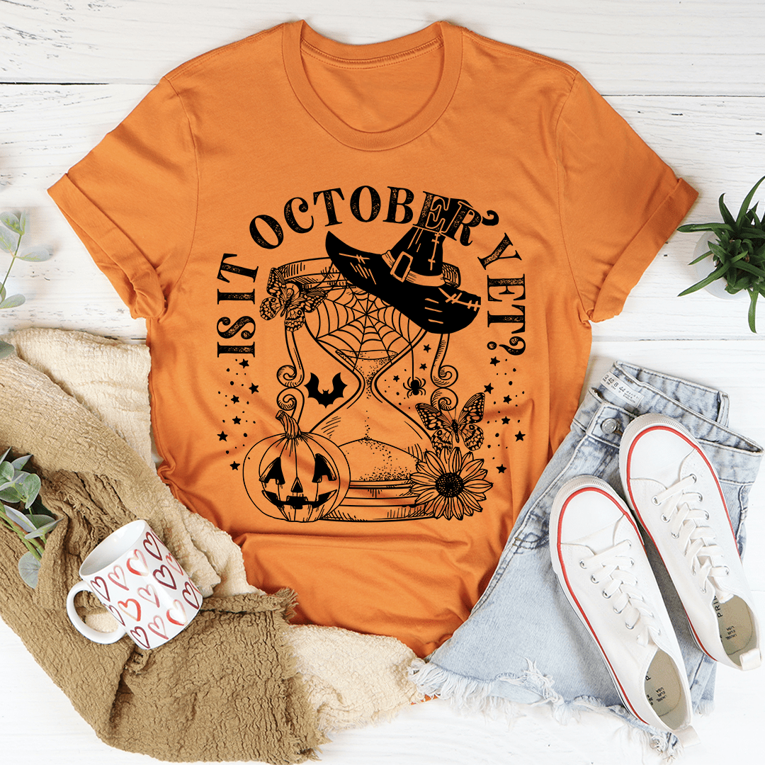 Ist es schon Oktober? Kürbis T-Shirt – Unisex Halloween Shirt