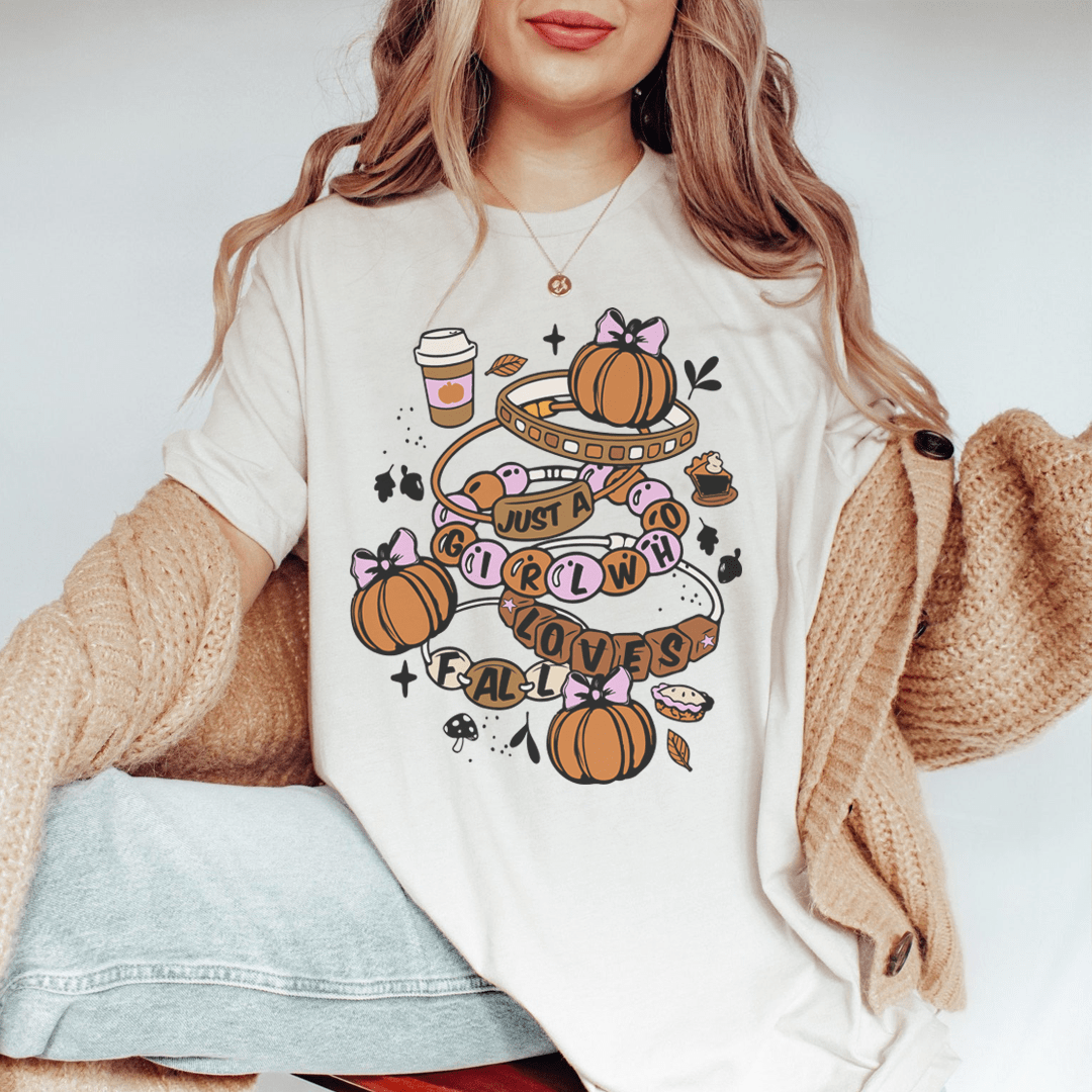 Einfach ein Mädchen, das den Herbst liebt – Unisex T-Shirt