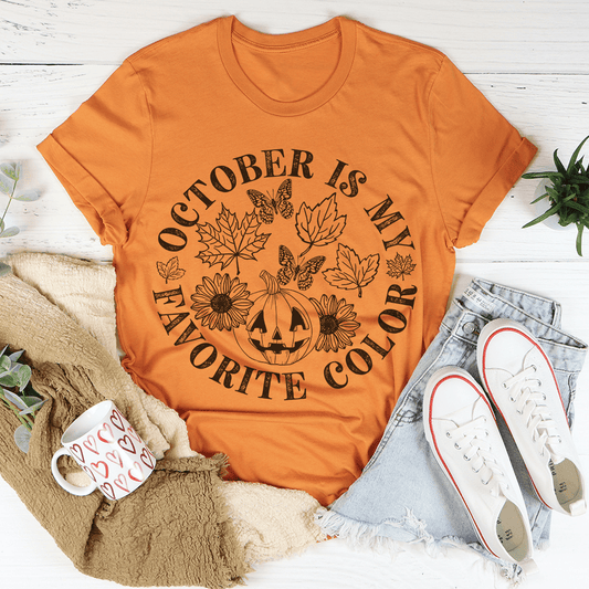 Oktober ist meine Lieblingsfarbe – Unisex T-Shirt