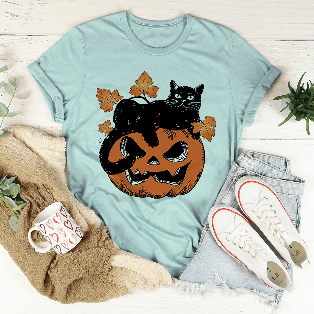 Kürbiskatze – T-Shirt