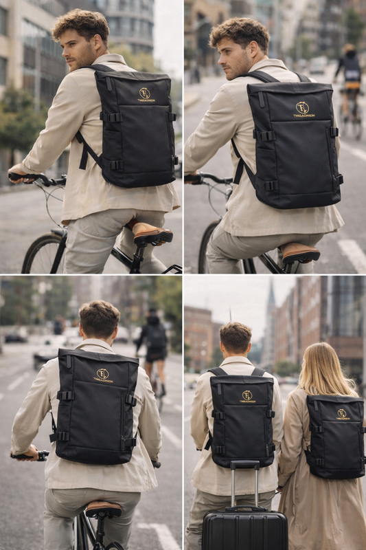 THREADHEIM ELITE Rucksack – Roll-Top Stadtbegleiter mit Laptopfach & Diebstahlschutz